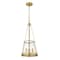 Z-Lite Prescott 3 Light Pendant, Rubbed Brass & Clear 341P12-RB - alternate 6
